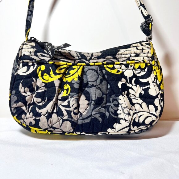 Vera Bradley (Retired) Baroque Small Purse-Black/Gold-Cloth-Pleated - Picture 3 of 15